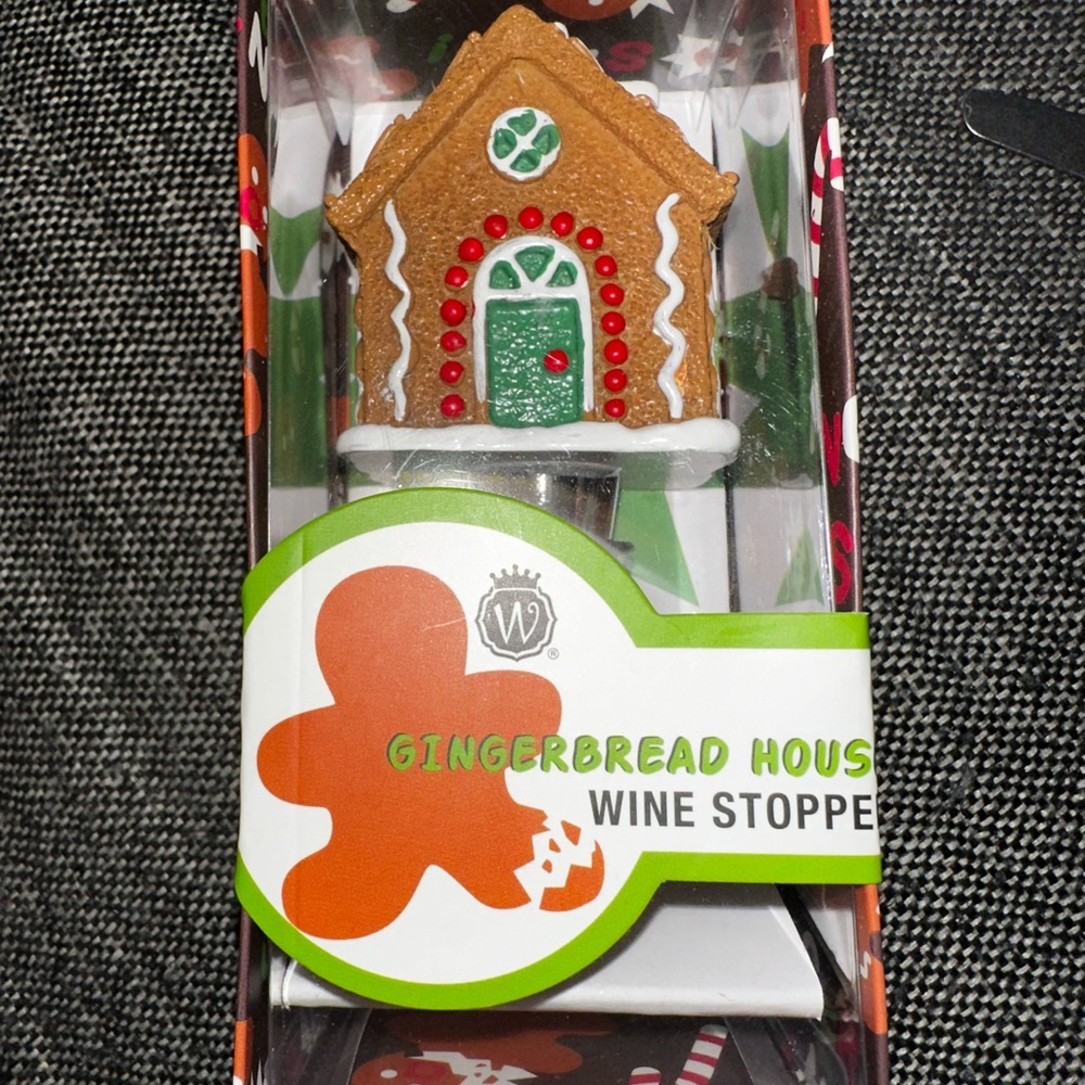 Gingerbread House Wine Stopper NIB wild eye designs